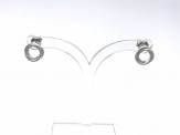 Silver Rope Stud Earrings 8mm