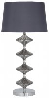 Pacific Lifestyle Gabby Metal and Grey Glass Table Lamp