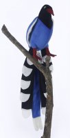 Soft Toy Bird, Taiwanese Blue Magpie by Hansa (19cm.H) 7137