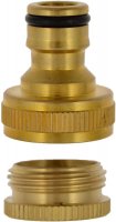 Green Jem Brass 3/4-1/2 BSP Threaded Tap Adaptor