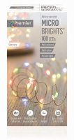 Premier Decorations MicroBrights Battery Operated Multi-Action Lights with Timer 100 LED - Multicoloured