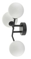 Dar Euan 3lt Wall Light Black & Opal Glass