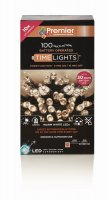 Premier Decorations Timelights Battery Operated Multi-Action 100 LED - Warm White