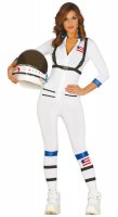 Womens Astronaut Space Suit Jumpsuit Uniform Moon Walk Costume