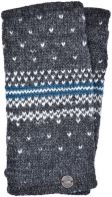 Pure wool - Nordic wristwarmers - grey/teal