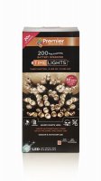 Premier Decorations Timelights Battery Operated Multi-Action 200 LED - Warm White