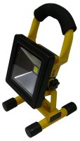 LED Flood Rechargeable 10W 6500K Yellow Fixture & Black Lamp