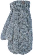 Fleece lined mittens - Cable - Grey heather