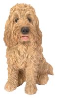 Vivid Arts Golden Cockapoo Dog - Garden Ornament 19cm - Indoor or Outdoor