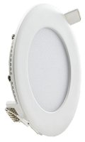 Circular LED Panel 6w 120mm dia White Trim - 6000K