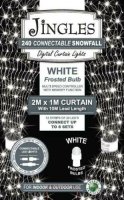 Jingles Connectable Snowfall Curtain Light 2 x 1M 240 LED - White