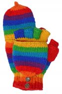 Fleece lined mitt - Rainbow Stripes