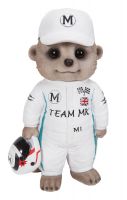 Vivid Arts Racing Driver F1 Baby Meerkat Ornament Gift - Indoor or Outdoor - Fun