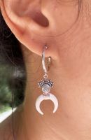 "Moon Child" Earrings Sterling Silver with Moon Stone