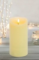 Premier Decorations Flickabright Candle 18 x 9cm - Cream