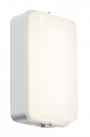 Knightsbridge 230V IP54 5W LED Security Amenity Bulkhead White Base with Opal Diffuser Cool White 4000K (AMLEDW)
