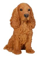 Vivid Arts Golden Red Cocker Spaniel Dog - Garden Ornament 20cm - Indoor or Outdoor