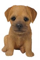 Border Terrier Puppy Dog - Lifelike Ornament Gift - Indoor or Outdoor - Pet Pals