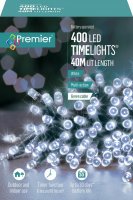 Premier Decorations Timelights B/O Multi-Action 400 LED - White