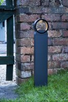 Outdoor Post With Square Light Anthracite IP65 LED