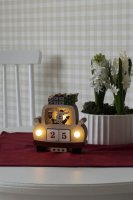 Konstsmide Battery Operated Wooden Car with Reindeer