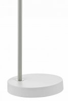 Dar Frederick Table Lamp White / Satin Chrome