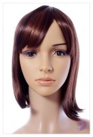 Golden Brown Straight Hair 14 Inch In Length Synthetic Hair Wigs