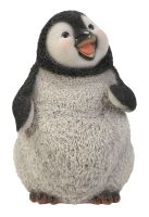 Penguin Playful Garden Ornament - 35cm Indoor or Outdoor - Real Life Vivid Arts