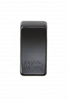 Knightsbridge Switch cover "marked WASHING MACHINE" - matt black (GDWASHMB)