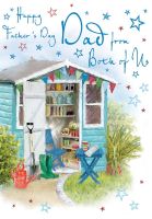 Father's Day Card - Dad From Both of Us - Garden Shed - Glitter - Regal