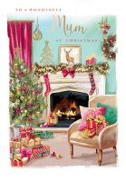 Christmas Card - Mum - Fireplace - At Home Ling Design