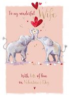 Valentine's Day Card - Wife - Elephant - Love Letter - Wildlife Ling Design