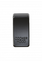 Knightsbridge Switch cover "marked COOKER HOOD" - matt black (GDCOOKMB)