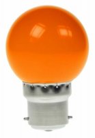 Pro-lite 1.5W 240V LED POLY GOLF BALL BC ORANGE - (GOLF/1.5W/BC/ORANGE)