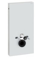 Geberit Monolith White Glass Sanitary Module for Wall Hung WC, 101cm, with Straight Connector - Stock Clearance