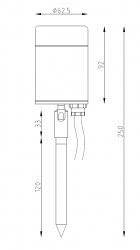 Knightsbridge 230V IP65 GU10 Spike Light - (GU10SPIKE)