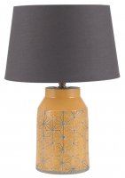 Pacific Lifestyle Assisi Mustard Etch Detail Stoneware TableLamp
