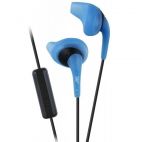 JVC HAENR15 Gumy Sport In Ear Headphones Remote And Mic iPhone Slim Plug - Blue