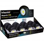 Infapower F040 Ultra Bright Magnetic Rubberised feel COB Cupboard Light - Black