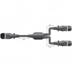 Mercury 503.515 IEC Plug to 2 IEC Sockets Y Lead Converter 2.0m Long Black 10A