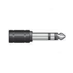 QTX 757.873 6.3mm Stereo Jack Plug to 3.5mm Stereo Jack Socket Adaptor Black New