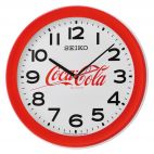 Seiko QXA922R Analogue Display Round Coca-Cola Wall Clock Battery Powered Red