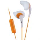 JVC HAENR15 Gumy Sport In Ear Headphones Remote And Mic iPhone Slim Plug - White