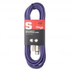 Stagg SMC6C XLR-XLR Plug 6m Microphone Balanced Audio Signal Cable Purple - New
