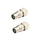 2 Male Coaxial Co Ax Co-Ax Plug End Tv Radio Aerial