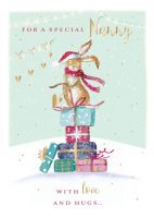 Christmas Card - Nanny - Rabbit Special Delivery - The Wildlife Ling Design