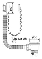 Perrin & Rowe Combined Bath Waste and Overflow - Nickel