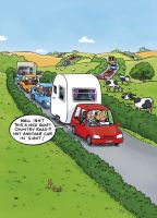 Greetings Card - Caravan Drive in the Country - Funny - Country Cards