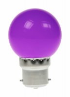 Pro-lite 1.5W 240V LED POLY GOLF BALL BC PURPLE - (GOLF/1.5W/BC/PURPLE)