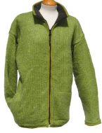 Green Wool And Fine Wool Mix Jacket